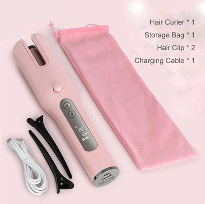 Wireless Automatic Curler USB  LCD Screen Ceramic Heating Anti-perm Curler